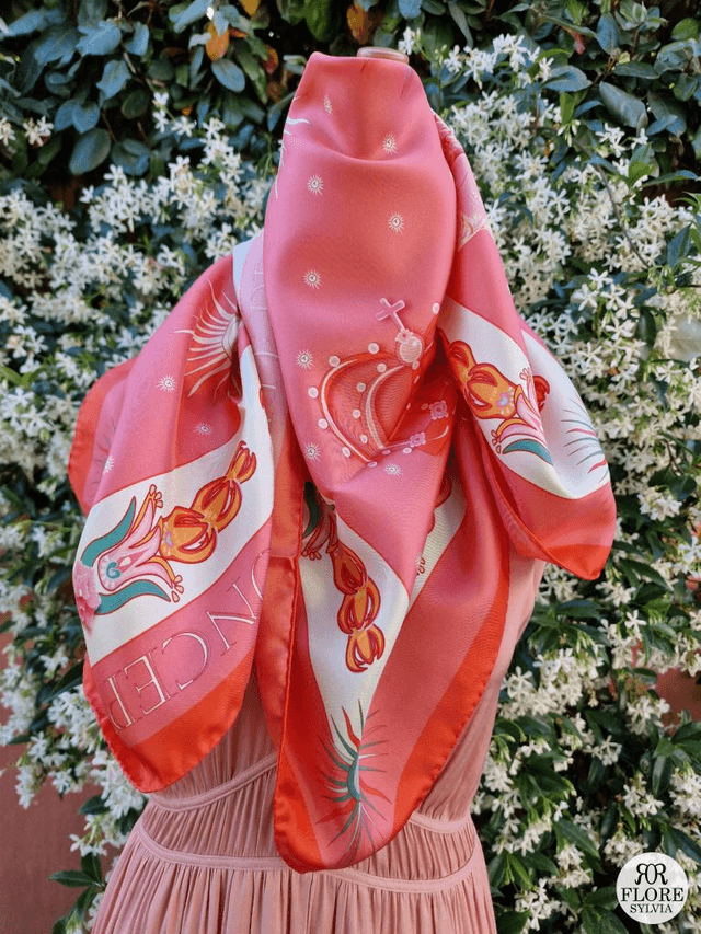 CARRÉ SOLE CORAIL 90 